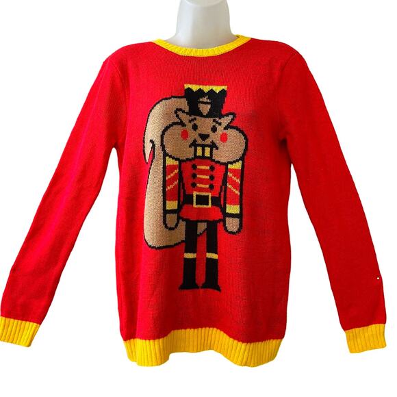 Norther Pole Kawaii Nutcracker Squirrel Ugly Christmas Sweater Size XS - Picture 1 of 5